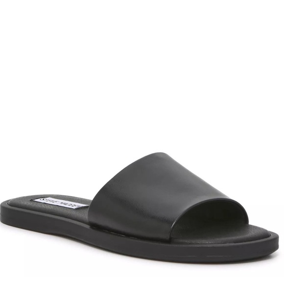 Steve Madden Black Slide Sandal - Picture 1 of 6